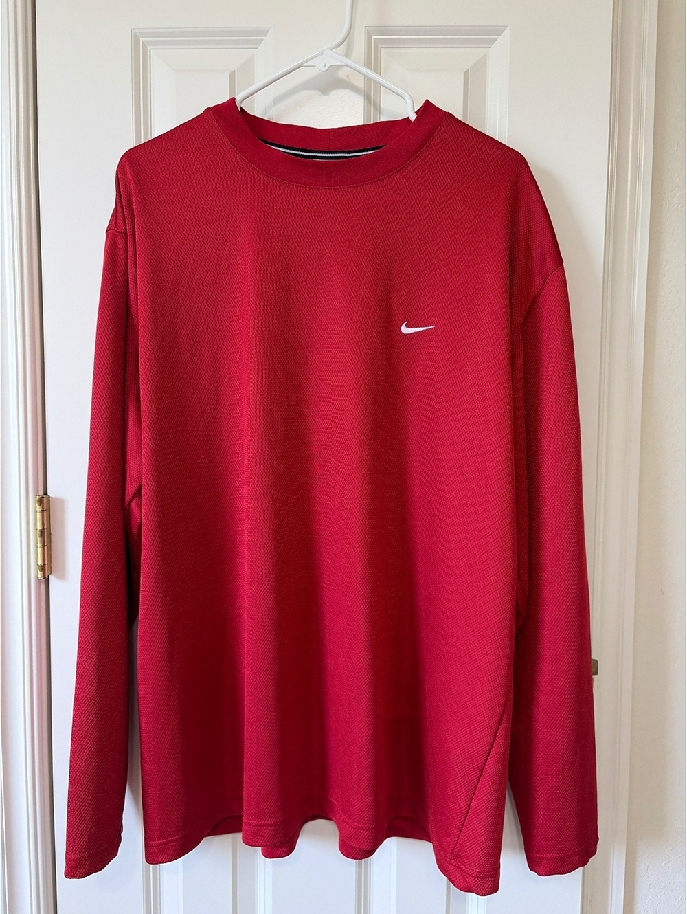 Nike Dry-Fit Men’s Long Sleeve Crimson Athletic Shirt size xxl
